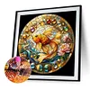 Diamond Painting -DIY Full Square Drill Stained Glass Gold Goldfish(45*45CM)