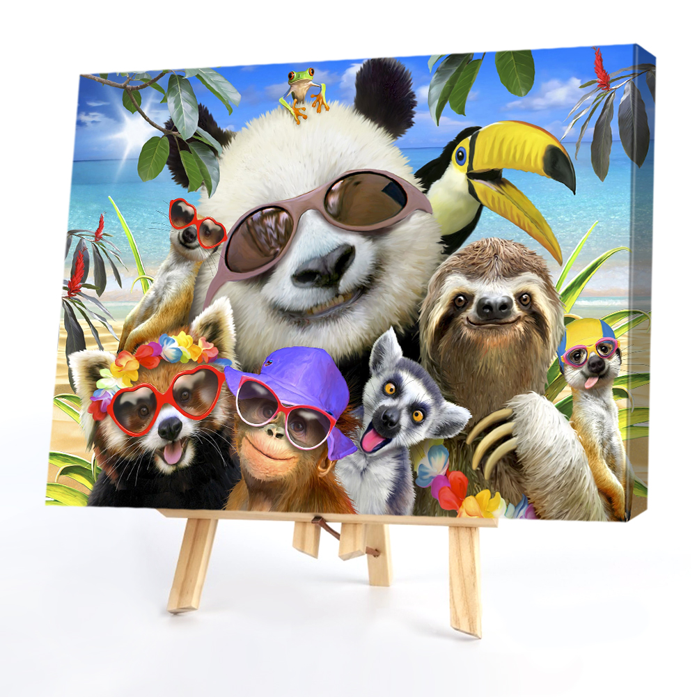 

50*40CM - Paint By Numbers - Panda Sloth, 501 Original
