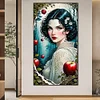 Diamond Painting -DIY Round Partial AB Drill Black Hair Girl(45x80cm)