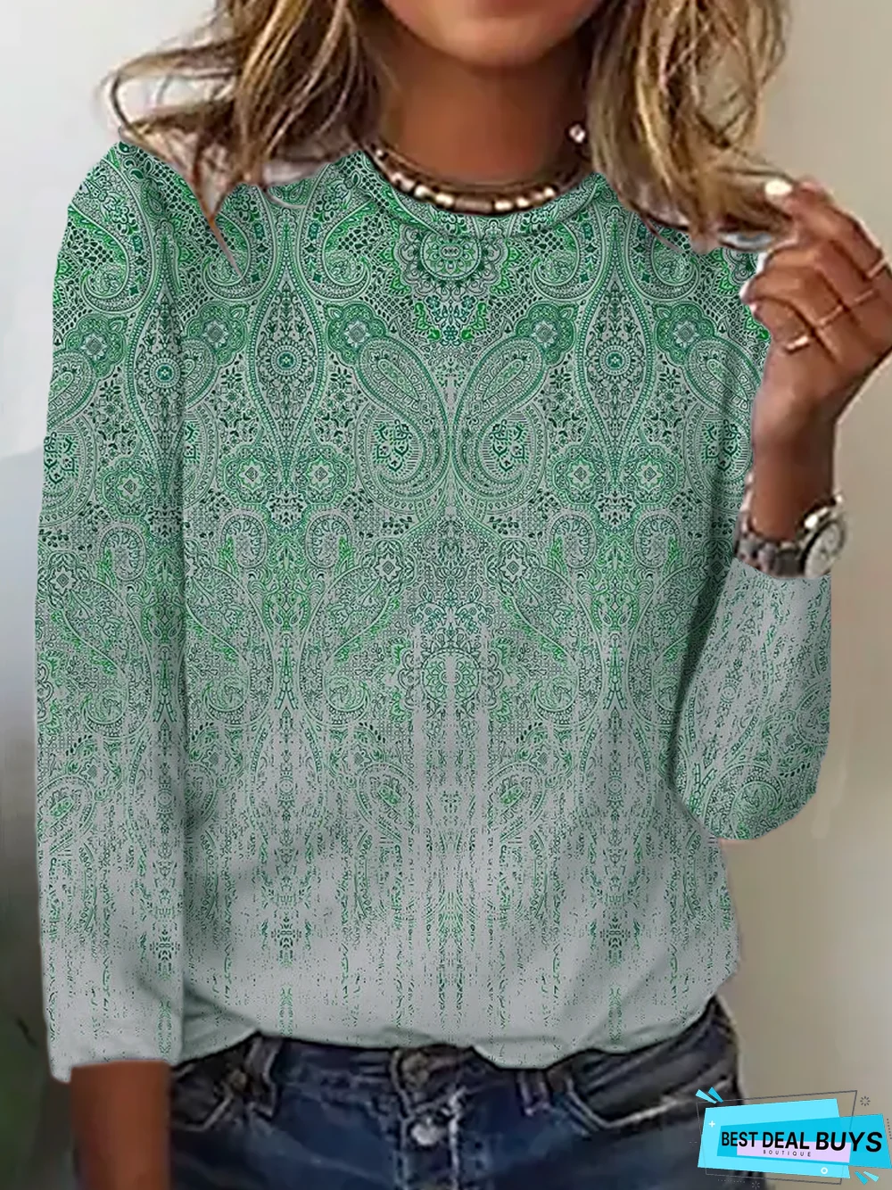 Printed Casual Long Sleeve T-Shirt