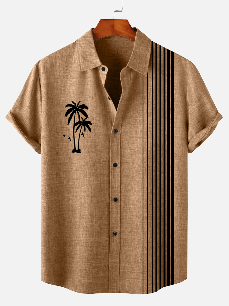 - Men's Vintage Hawaiian Short Sleeve Shirt 002