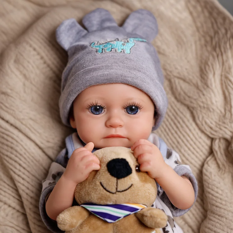 Babeside Jeffrey 12'' Realistic Silicone Baby African American Little Infant Girl Emotional Comfort Companion