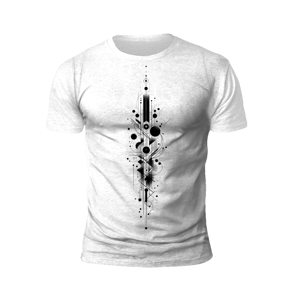 Abstract Melody: Geometric Elegance T-shirt