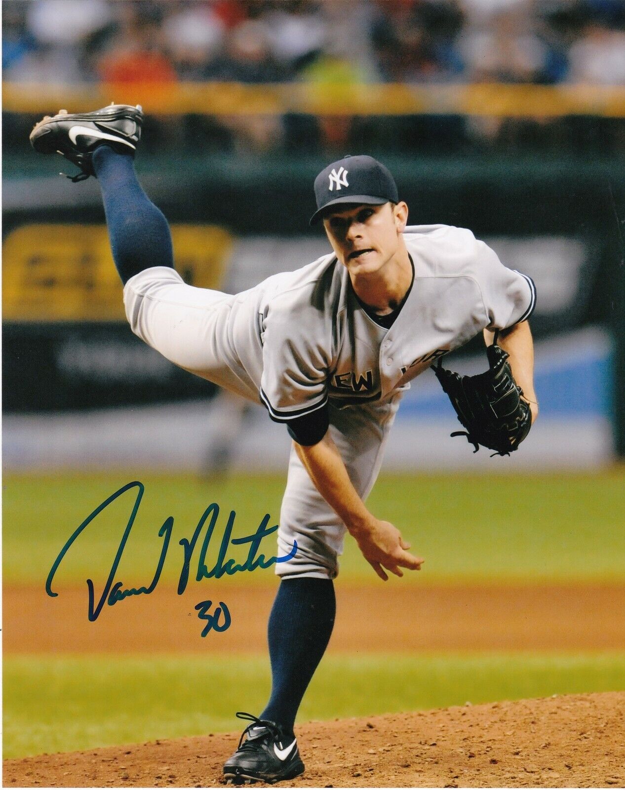 DAVID ROBERTSON NEW YORK YANKEES ACTION SIGNED 8x10