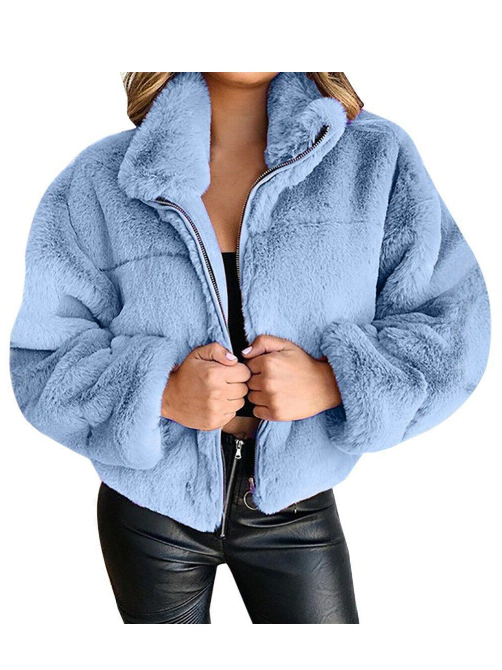 Women Half Sleeve V-neck Solid Color Dress