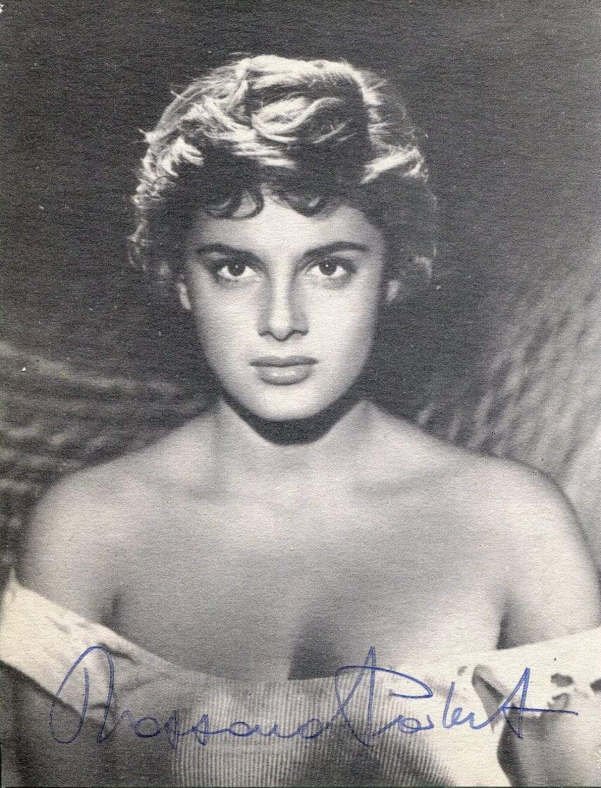 ACTRESS Rossana Podestà autograph, signed vintage Photo Poster paintinggraph