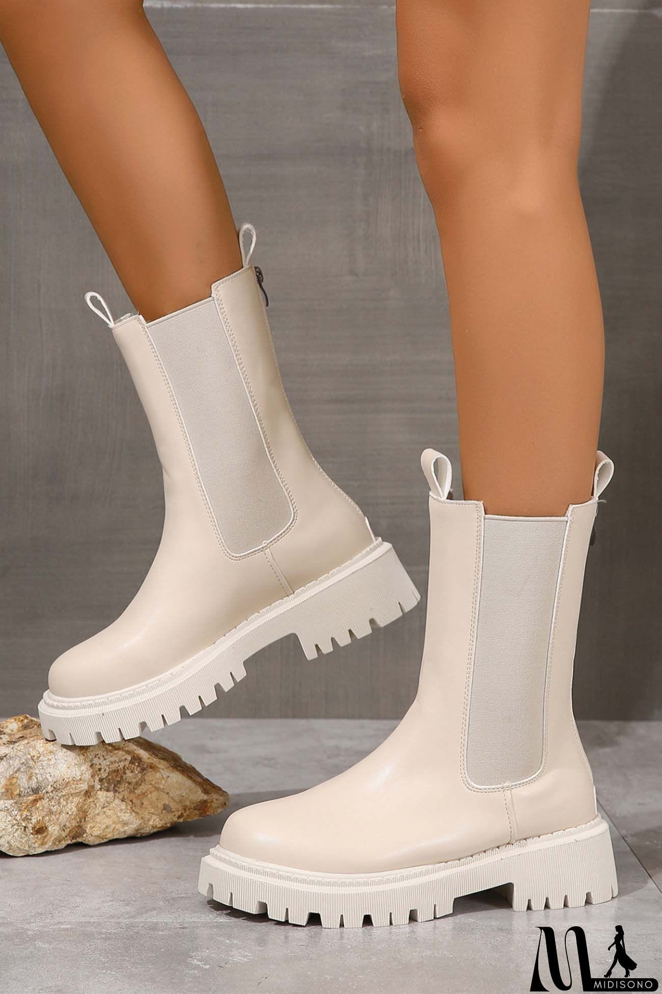 MidiSono - Chelsea Mid-Calf Platform Boots