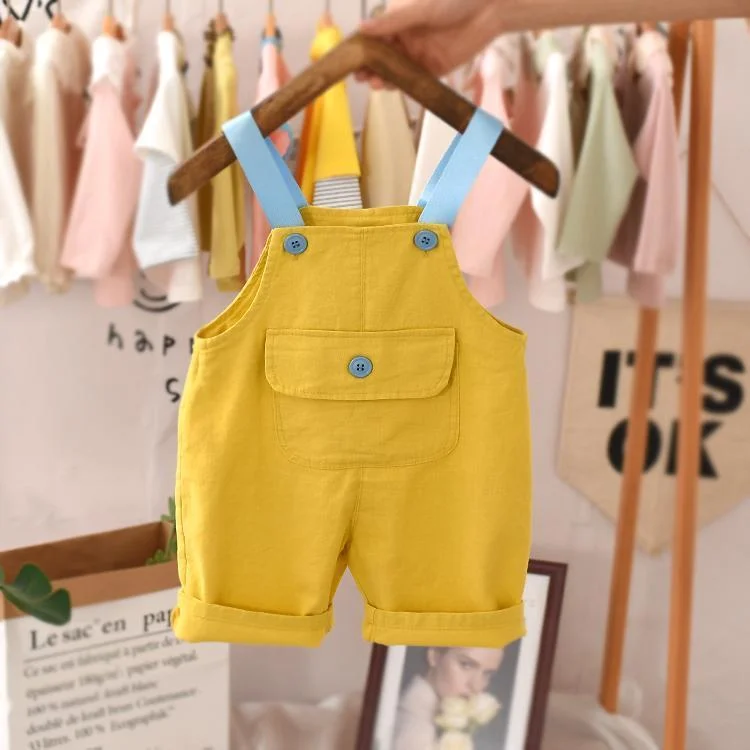 2021 Toddler Baby Boys 6M-4T Kids Summer Romper Solid One-Pieces Sleeveless Casual Jumpsuit 4 Colors