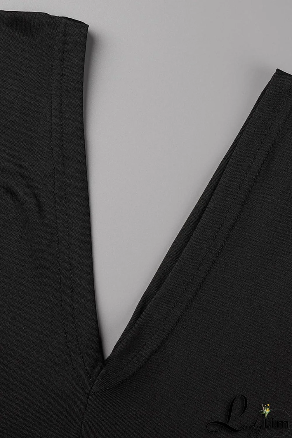 Black Casual Solid Patchwork V Neck Long Sleeve Two Pieces