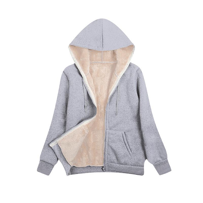  thdmladies Plush Fashion Plush Hooded Sweater thedmladies
