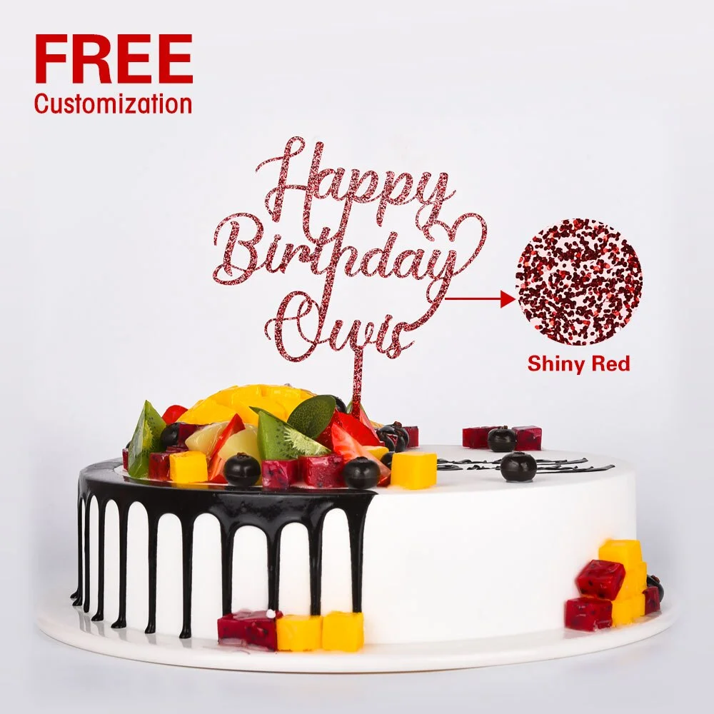 Custom Wedding Cake Topper Decor Happy Birthday Cake Topper Personalized Wedding Cake Topper Party Decoration For Anniversary