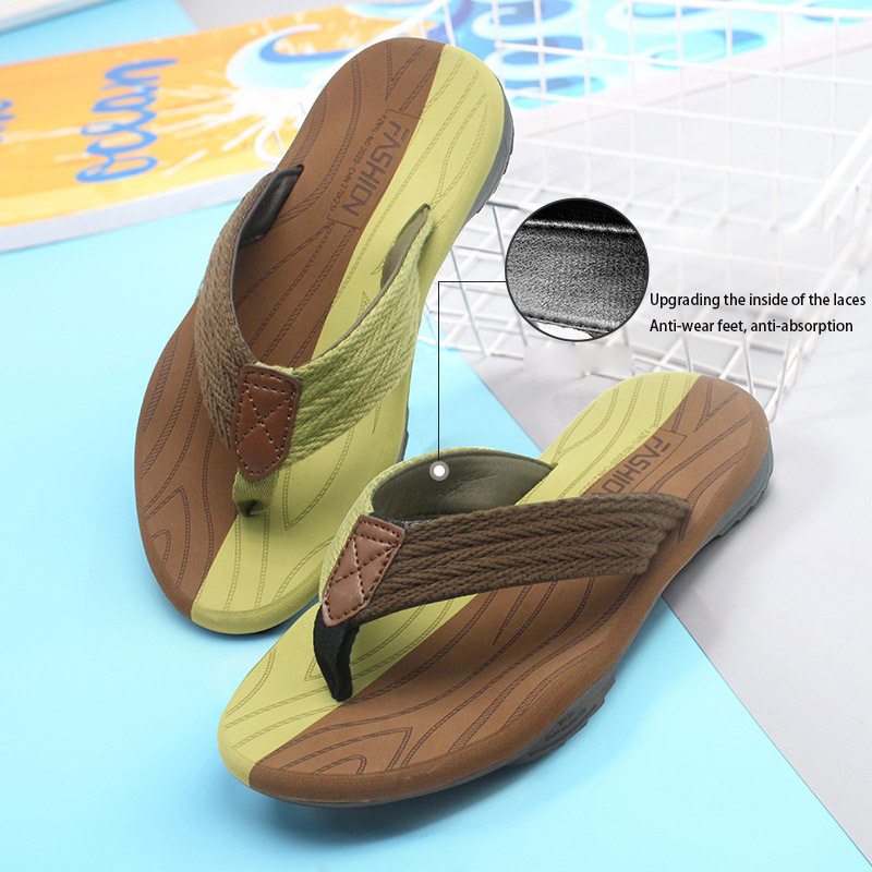 Teezonebest Men's Flip Flops 2025 Summer Breathable Sandals Men Shoes Non-slip Rubber Soles Slippers Man Outdoor Casual Shoes Big Size 47