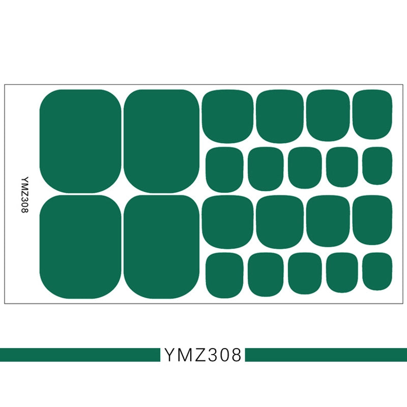 Foot Stickers Nail Stickers Full Solid Color 3d Toenail Stickers Patch