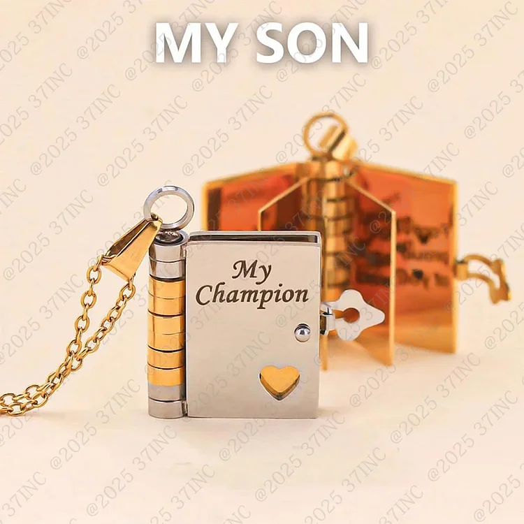 For Son - My Champion Book Necklace