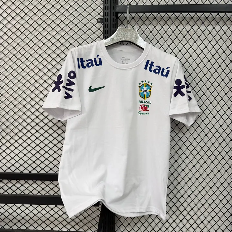【S~2XL】2026 World Cup Brazil Special Edition White Cotton T-shirt1:1 Thai Quality