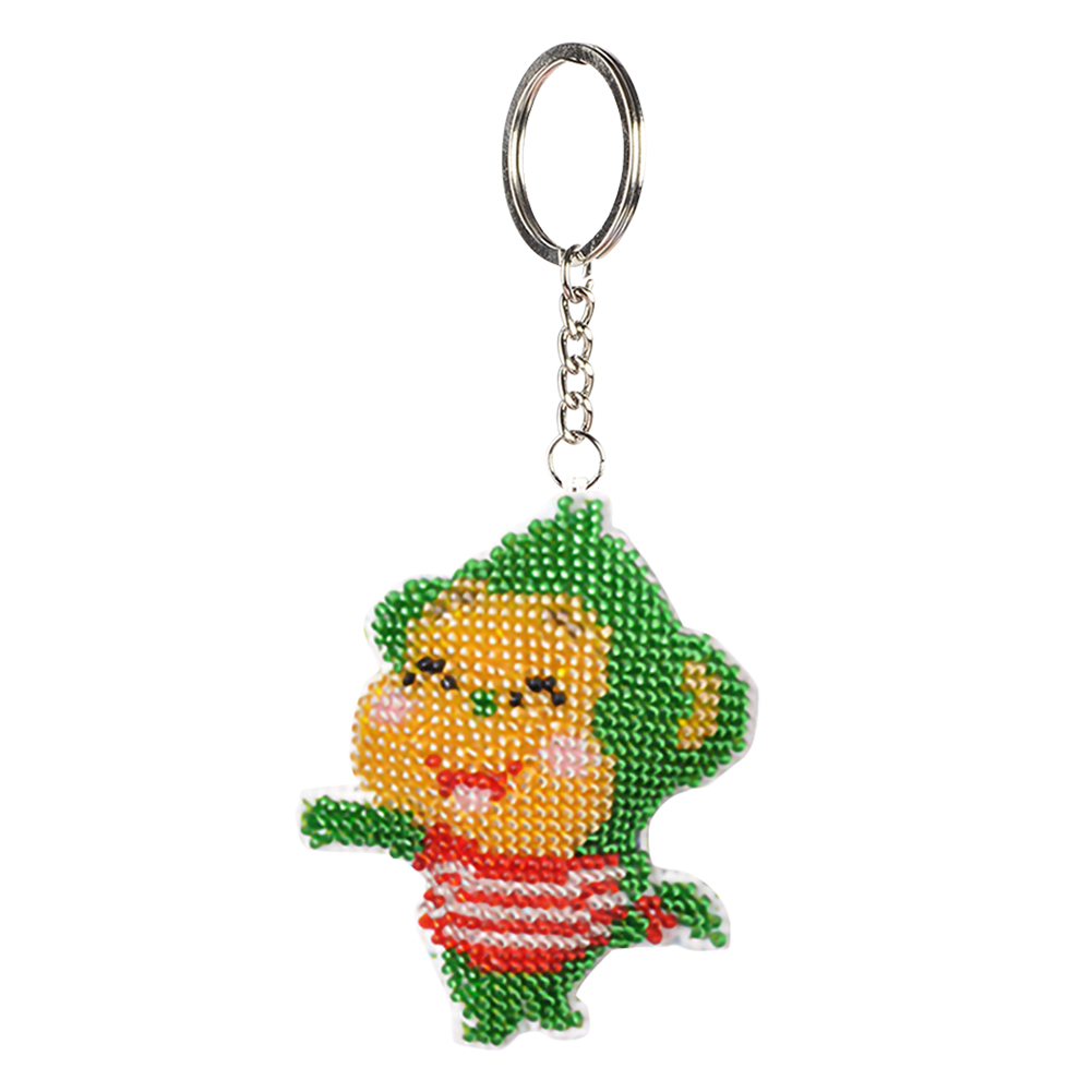 

Monkey - Bead Embroidery - Keychain, 501 Original