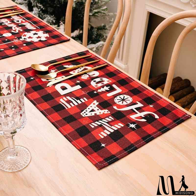 MidiSono - Assorted 2-Piece Plaid Placemats