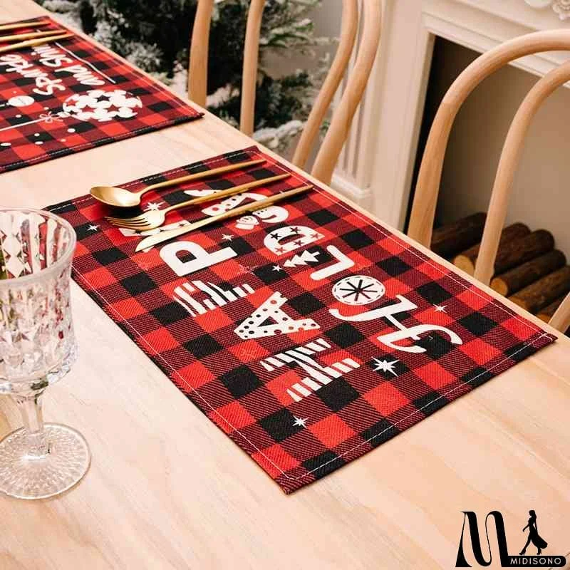 MidiSono - Assorted 2-Piece Plaid Placemats
