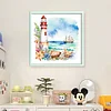 Seaside Lighthouse-11CT Stamped Cross Stitch 40*40cm/15.75*15.75in