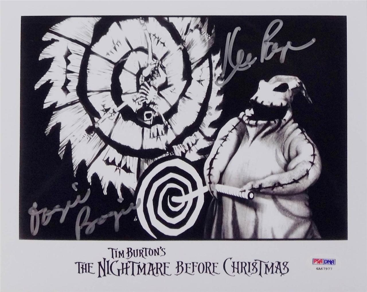 Ken Page Signed Oogie Boogie Nightmare Before Christmas 8x10 Photo Poster painting PSA 4A67977