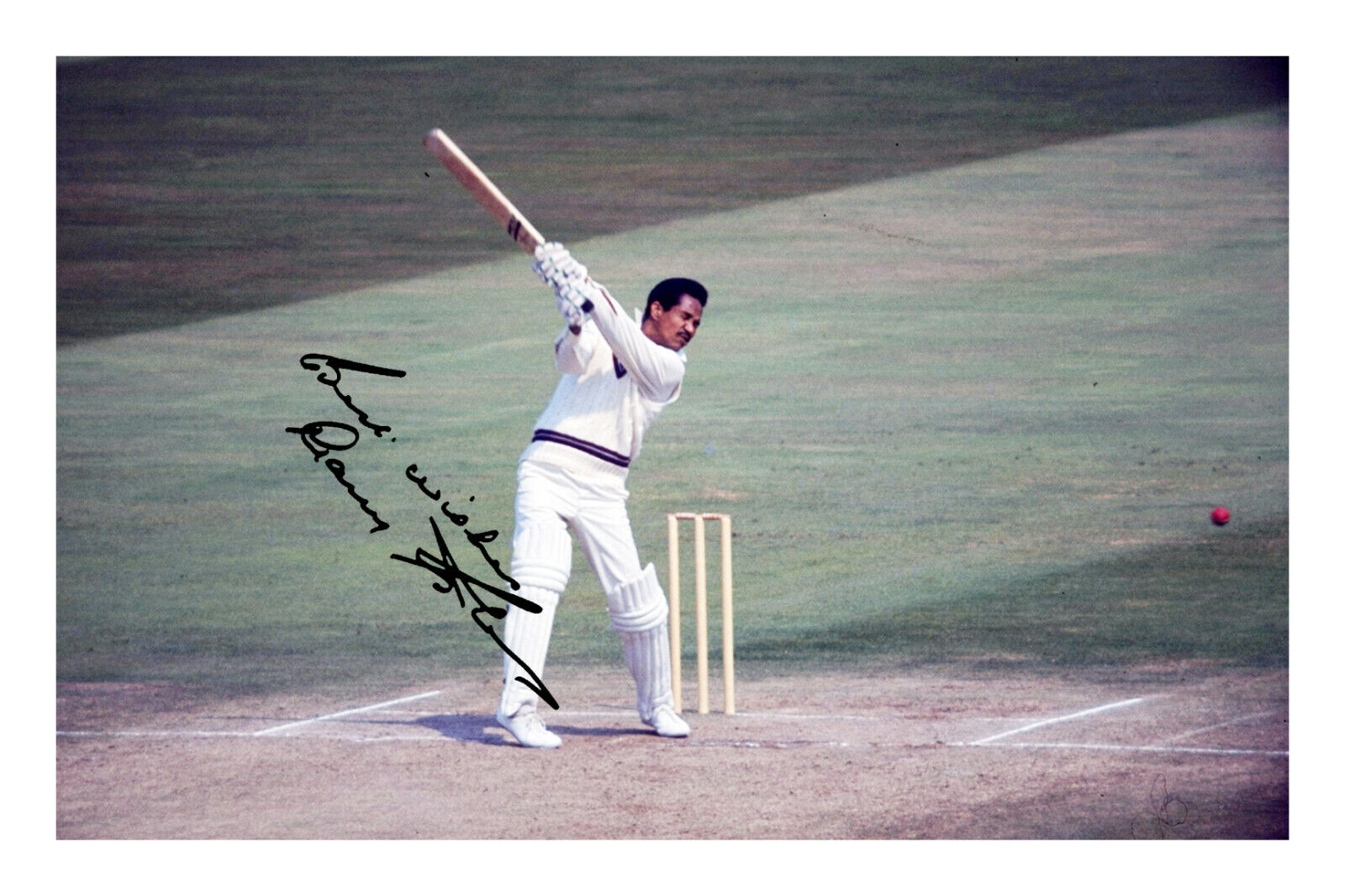 Garry Sobers A4 Signed Photo Poster painting Print Autograph Cricket Gary Sir Garfield