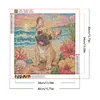 Diamond Painting -5D Full Round Drill French Bulldog Puppy(40x40cm)
