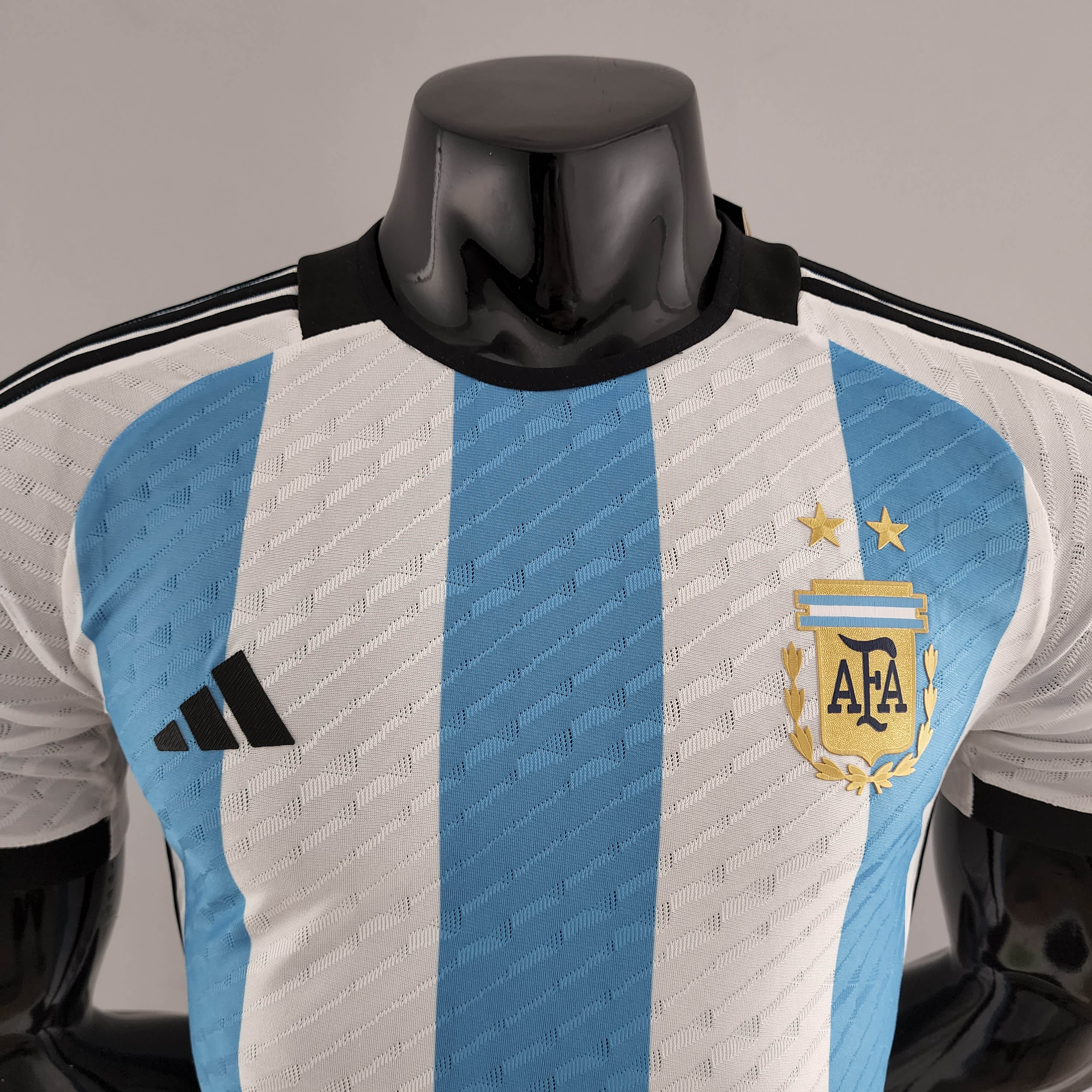 J. ALVAREZ #9 Argentina Soccer Jersey Champions 3 Stars Home Custom World  Cup Jersey 2022