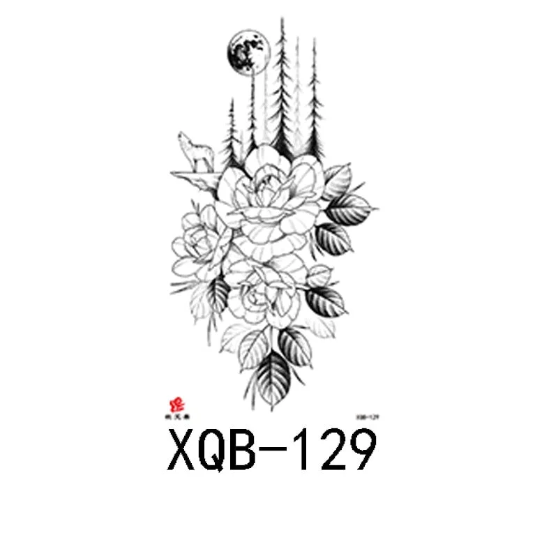 Small Full Arm Waterproof Tattoo Sticker Half Arm Arm Fierce Wolf Head Animal Arm Lasting European and American Tattoo Sticker