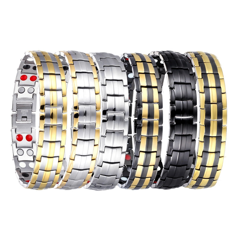 Special Fashion Simple Titanium Steel Bracelet Turtle Back Stainless Steel Bracelet Titanium Magnetic Negative Ion Energy Men's Bracelet