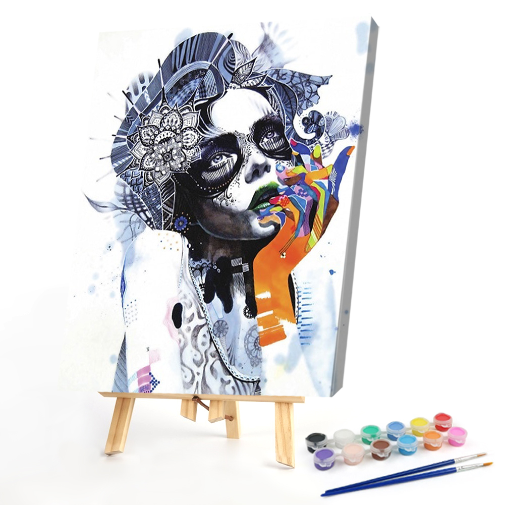 

40*50CM - Paint By Numbers - Gothic Girl, 501 Original