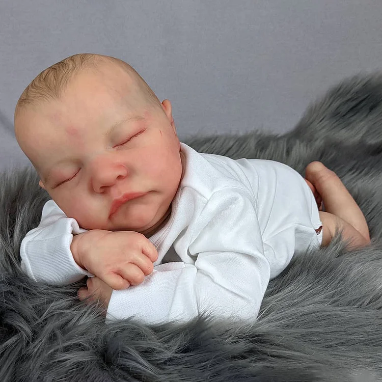  20" Newborn Sleeping Baby Doll Boy Norton Anatomically Correct with Painted-Hair and Delicate Gift Ready - Reborndollsshop®-Reborndollsshop®