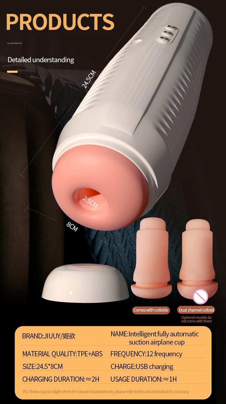 Intelligent Male Masturbation Machine Airplane Cup Sex Toy