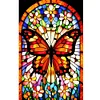 5D DIY Full Round Drill Diamond Painting Stained Glass Butterfly Decor (ZQ207)