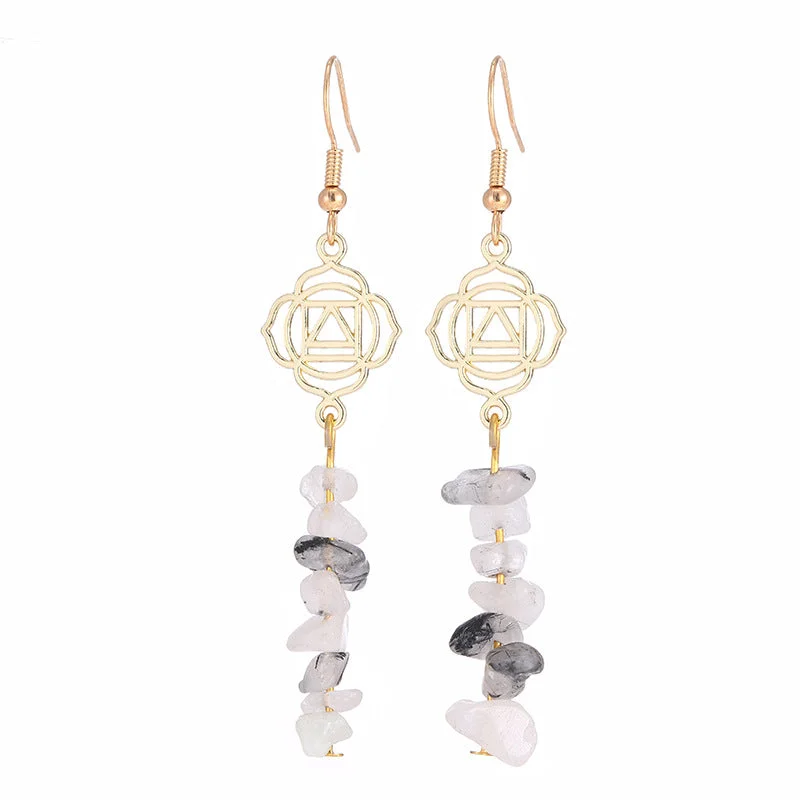Healing Crystals Zen Cairn Confidence Earrings