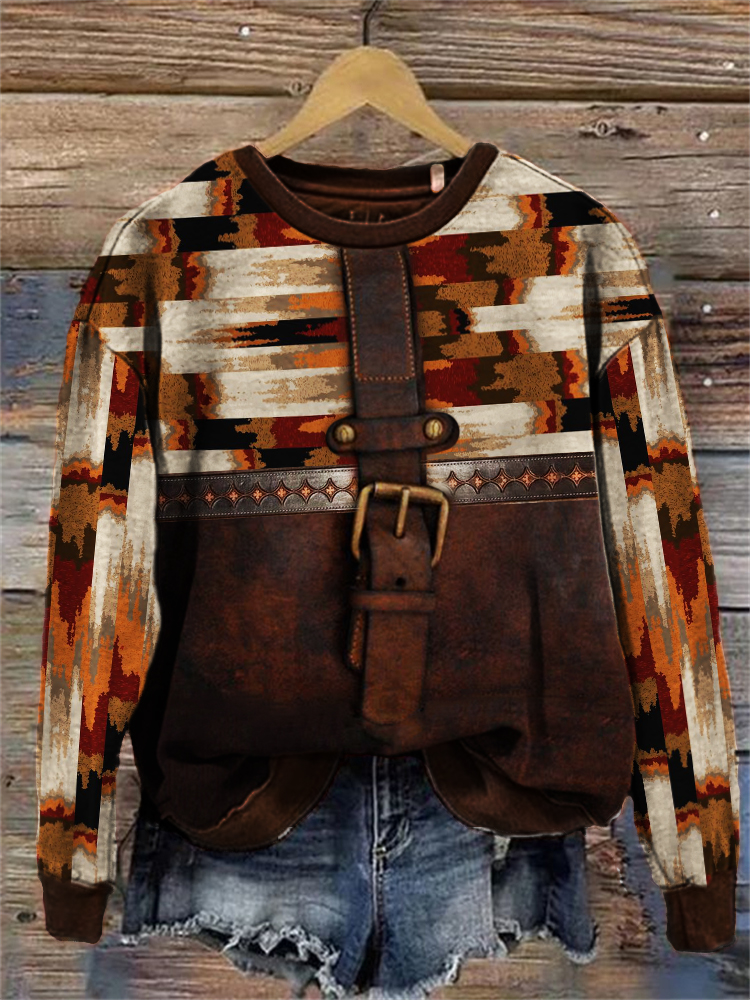  Western Patchwork Art Vintage Sweatshirt Westsshops