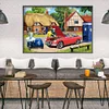 Village Car 40*30cm(canvas) full round drill diamond painting