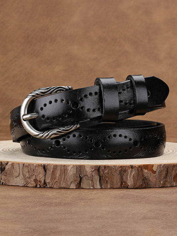 Women's Fashion Hollow Imitation Leather Belt MDA0106H8Y