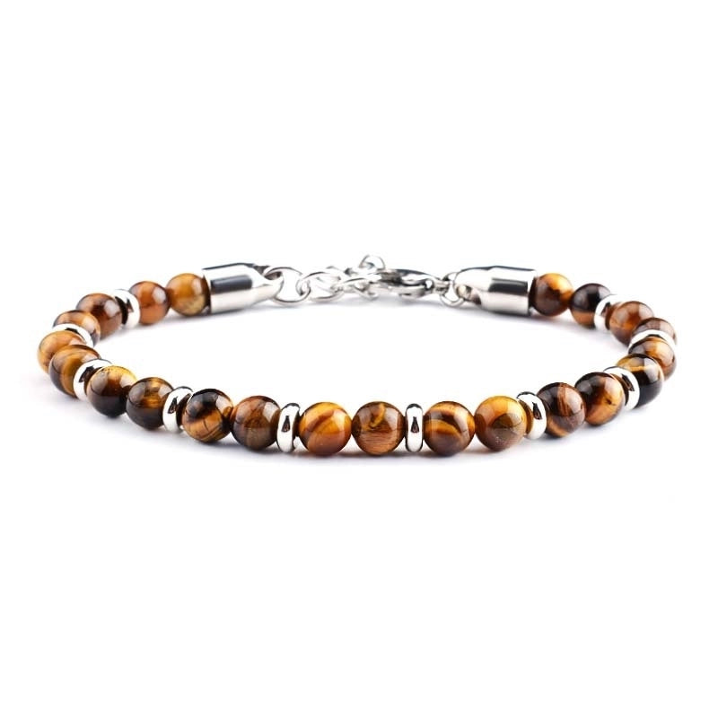 Minimalist Round 304 Stainless Steel Beaded Unisex Bracelets