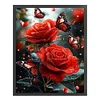 Butterfly Rose - 11CT Stamped Cross Stitch - 40*50cm - Flower