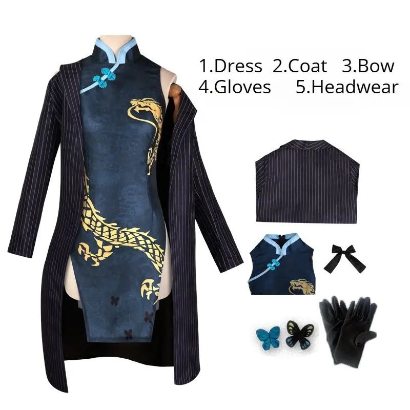 [Wetrose] In Stock Blue Archive Ryuuge Kisaki Cheongsam Game Outfit Cosplay Costume 