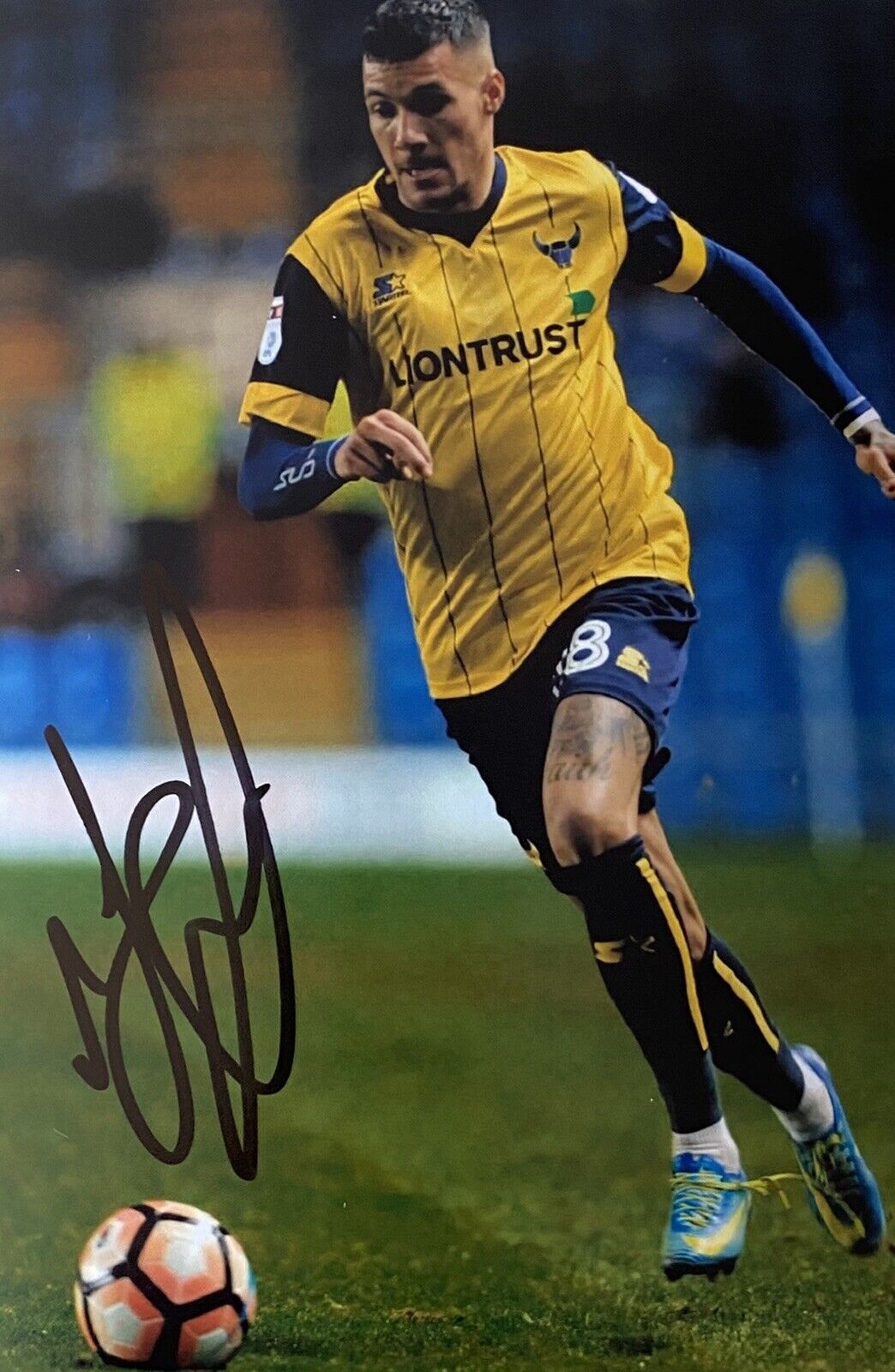 Marvin Johnson Genuine Hand Signed Oxford United 6X4 Photo Poster painting