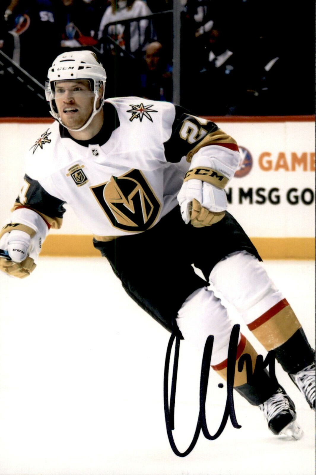 Oscar Lindberg SIGNED 4x6 Photo Poster painting GOLDEN VEGAS KNIGHTS #2