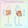 2pcs Flower Cat Diamond Painting Double-sided Crystal Window Suncatcher Craft Set Birthday Gifts Home Garden Decor Hanging Kit
