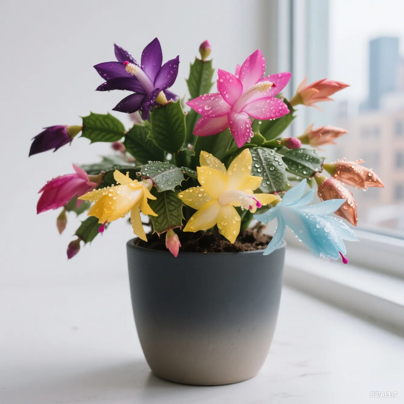 🌸 Mix Colors Schlumbergera Seeds – Easy-Care Blooms in Every Shade, Even in Winter ❄️🌈