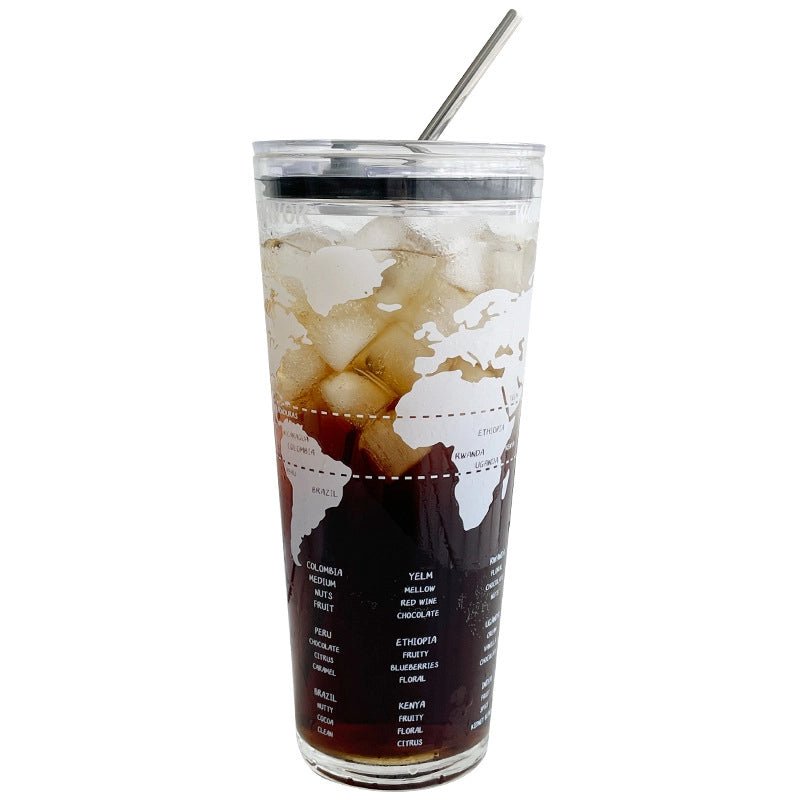 Casual Letter Glass Water Bottles 1 Piece