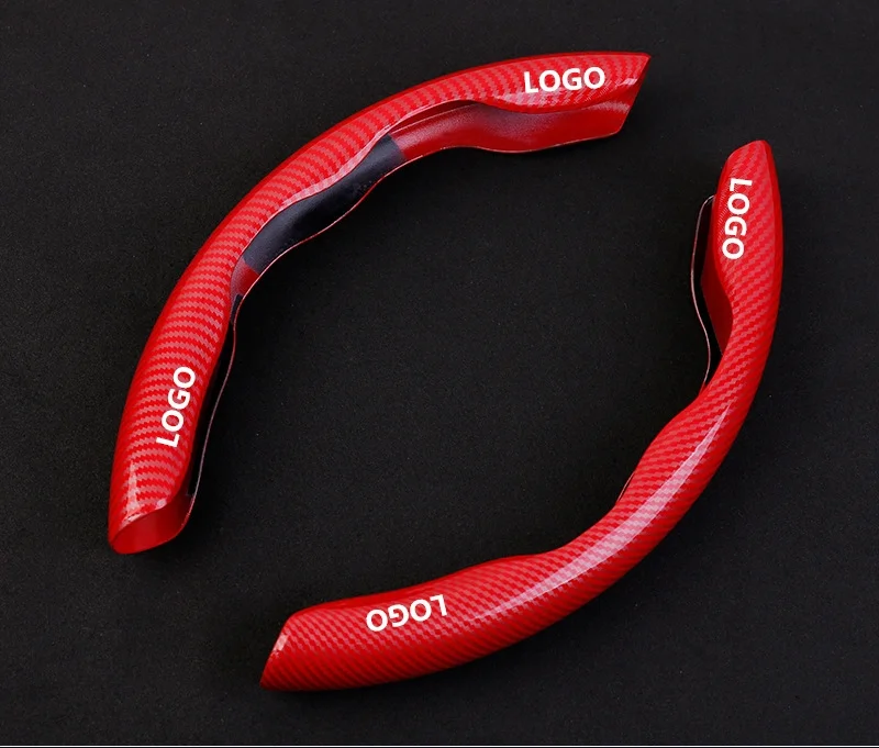 Car carbon fiber anti-slip steering wheel cover