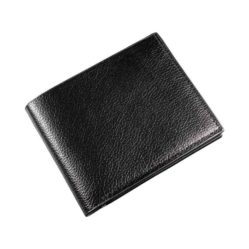 Men’s Solid Color Pu Leather Zipper Small Wallets