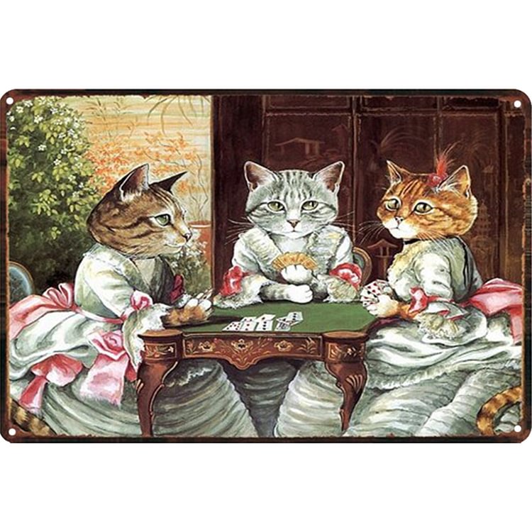 A Home Without Cat Is Just a House - Vintage Tin Signs/Wooden Signs - 7.9x11.8in & 11.8x15.7in