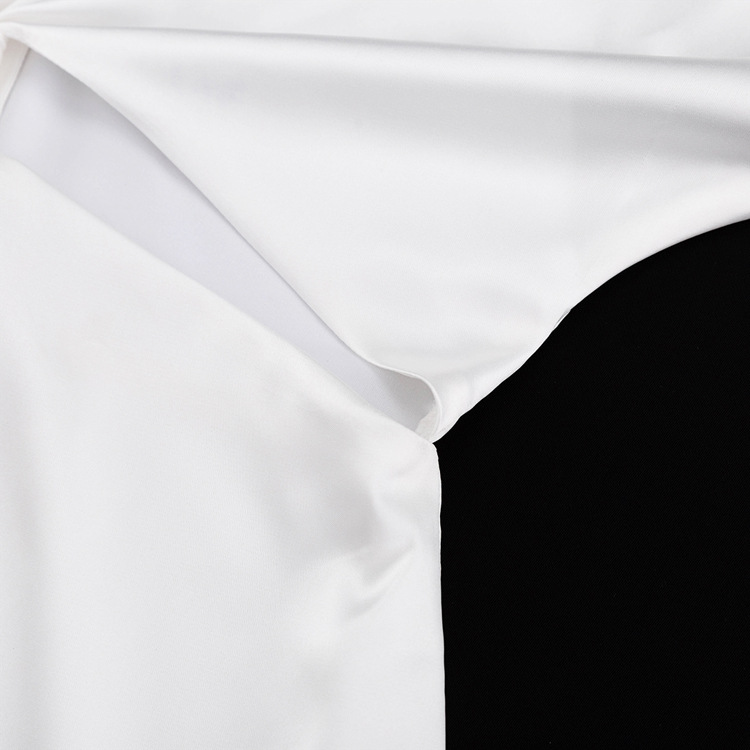 Ootddress Women Hollow Out Deep V-neck Sexy Mini Dress Ladies Bow Satin Bodycon Dresses White Casual Fashion Streetwear Summer 2025