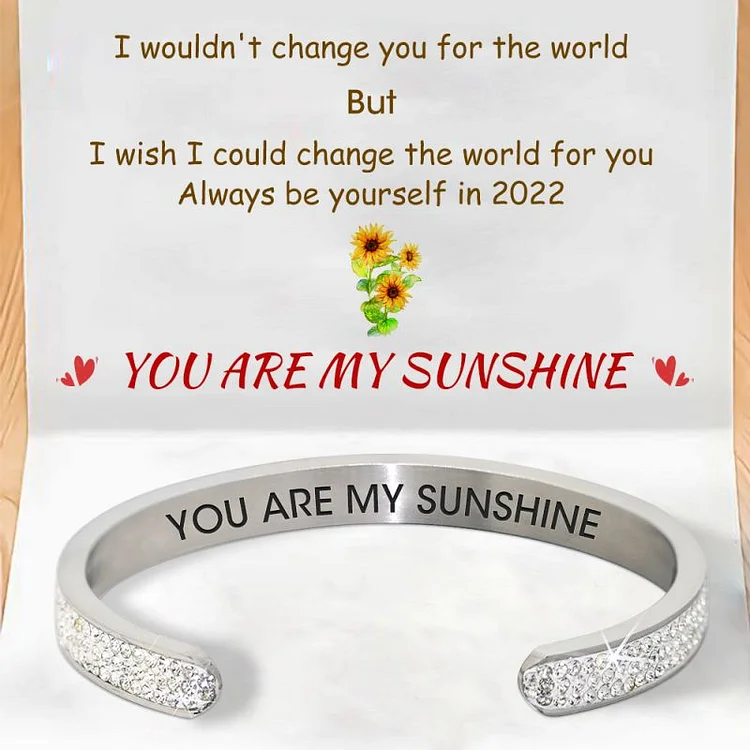 For Daughter - You Are My Sunshine Diamond Bracelet